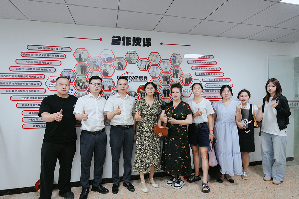 熱烈歡迎五色傳媒袁總率企業(yè)家朋友們來民賽電氣視察指導(dǎo)工作